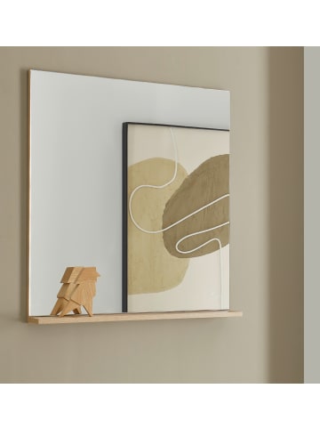 Furn.Design Garderobenspiegel Evoke Eiche 75 cm, Wandspiegel mit Ablage