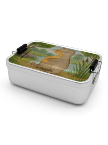 Mr. & Mrs. Panda Rundungerbrotdose Otter Bauch Design ohne Spruch in Weiß