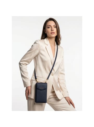 Lazarotti Bologna Leather Zip-Around Geldbörse Handytasche Leder 19 cm in navy-2