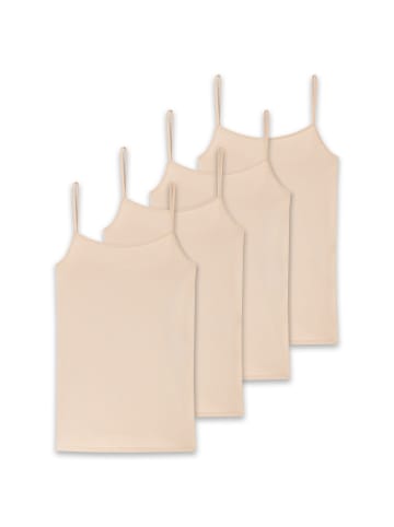 Schiesser Unterhemd 4er Pack in Beige (Sand)