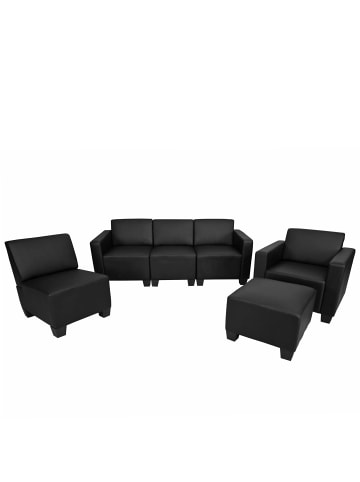 MCW Modular Sofa-System Moncalieri 3-1-1-1, Schwarz