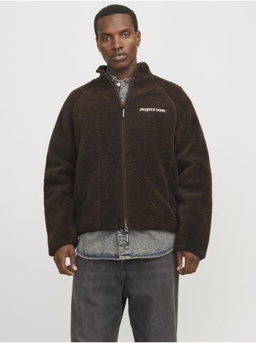 Jack & Jones Teddyfell Jacke in Chocolate Brown