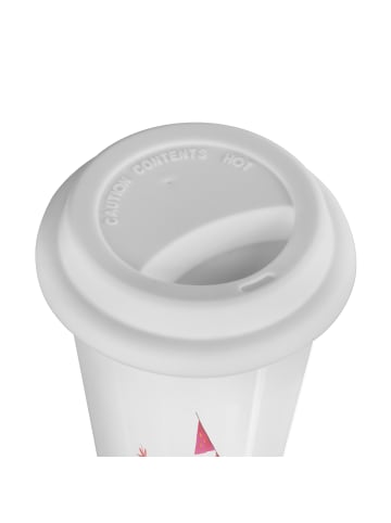 Mr. & Mrs. Panda Thermobecher Avocado Party ohne Spruch in Weiß