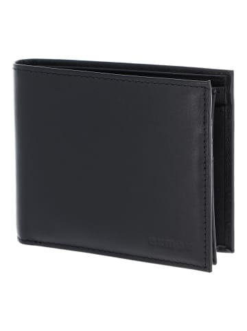 oxmox Leather Geldbörse RFID Schutz Leder 12 cm schwarz-pure 2.0