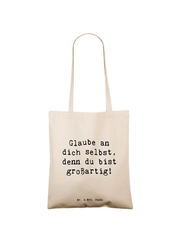 Mr. & Mrs. Panda Schultasche Spruch Selbstvertrauen stärken mit ... in Creme