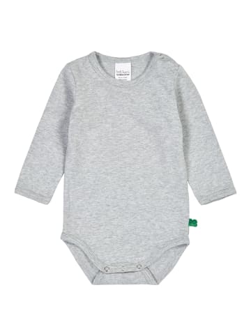 Fred´s World by GREEN COTTON Langarmbody in Pale greymarl
