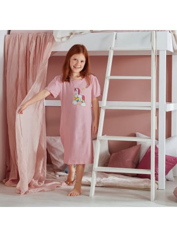 Erwin Müller Single-Jersey Kinder-Nachthemd in hellrosa