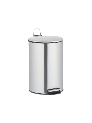 relaxdays Treteimer in Silber - 12 l
