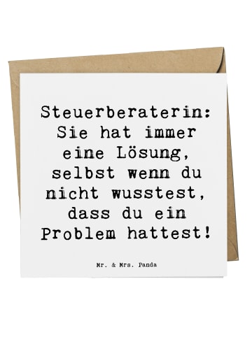 Mr. & Mrs. Panda Einladungskarte Spruch Steuerberaterin Lösung m... in Weiß