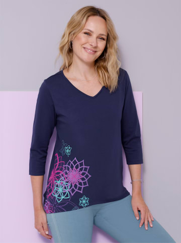 Sieh an! Shirttunika in marine-magenta