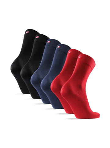 DANISH ENDURANCE Socken Bambus Businesssocken in red/black/navy