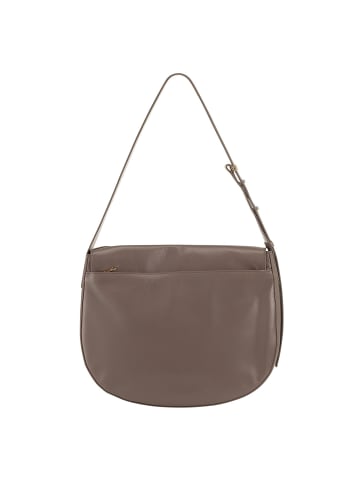 DuDu Formentera Schultertasche Leder 34 cm taupe