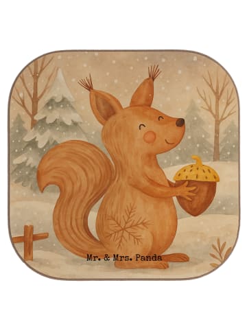 Mr. & Mrs. Panda Untersetzer Glas Eichhörnchen Weihnachten Desig... in Weiß