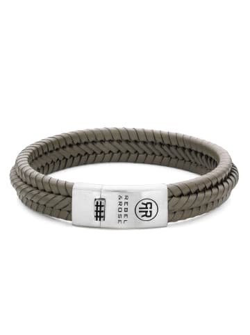Rebel & Rose Armband The Braided Leather in braun
