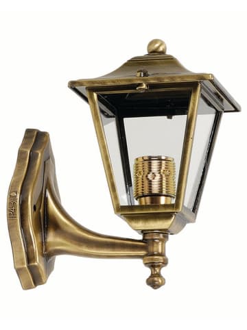 Licht-Erlebnisse Außen Wandlampe (B)14 x (H)23 cm in Messing Antik
