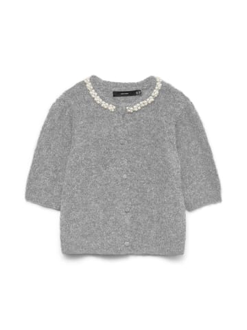 Vero Moda Strickjacke in Medium Grey Melange