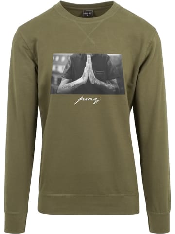 Mister Tee Pullover "Pray Crewneck" in Grün