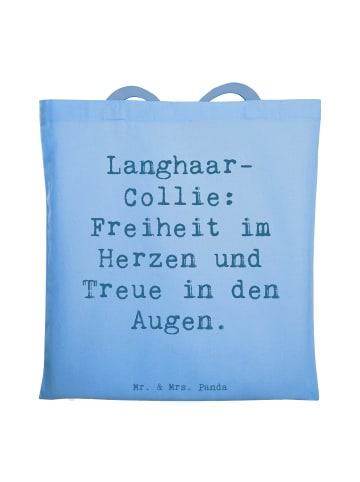 Mr. & Mrs. Panda Schultasche Spruch Langhaar Collie Treue mit Sp... in Sky Blue