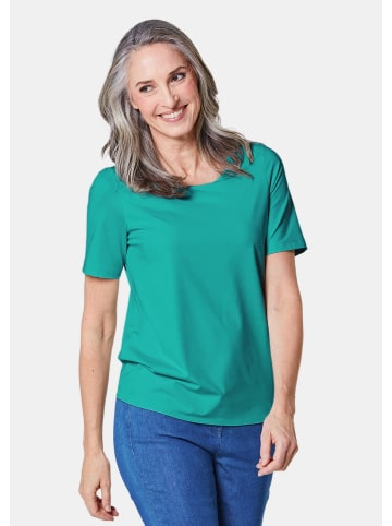 GOLDNER Kurzgröße:  Gepflegtes Shirt in formstabiler Ware in türkis