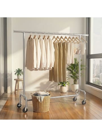 SONGMICS Kleiderständer Pataye in Silbern - (B)45 x (H)162.9 x (T)150 cm