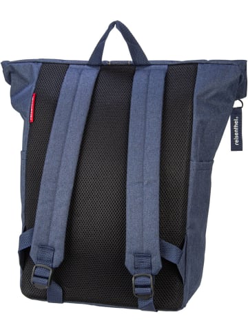 Reisenthel Rucksack rolltop backpack in Herringbone Dark Blue