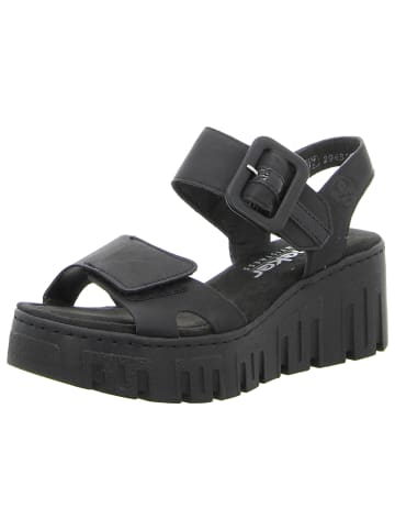 rieker Keilsandalette in schwarz