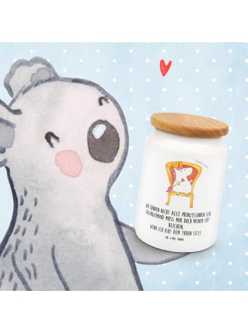 Mr. & Mrs. Panda Frischhaltedose Einhorn König mit Spruch in Weiß
