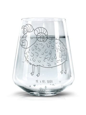 Mr. & Mrs. Panda Glas Sternzeichen Widder ohne Spruch in Transparent