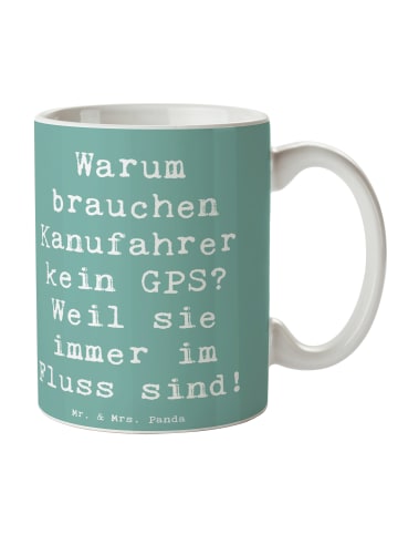 Mr. & Mrs. Panda Teebecher Spruch Kanu Lebensweg mit Spruch in Meeresbrise