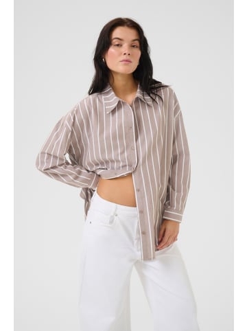 My Essential Wardrobe Langarm-Hemd KionaMW Box fit in Walnut Striped