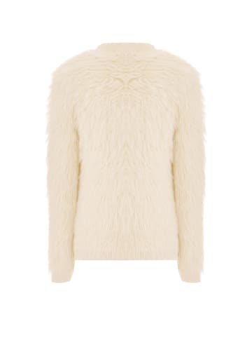 IZIA Damen Strickjacke in Wollweiss
