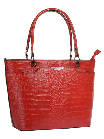 Cluty Handtasche echt Leder in rot