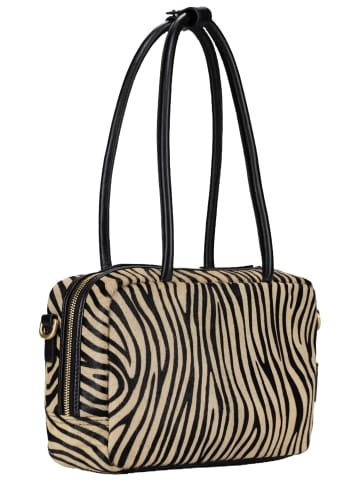 Jost Handtasche Furry Zebra Bowling Bag M in Zebra