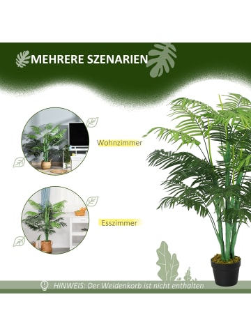 Outsunny Kunstpflanze-16L x 16B x 125H cm-Grün