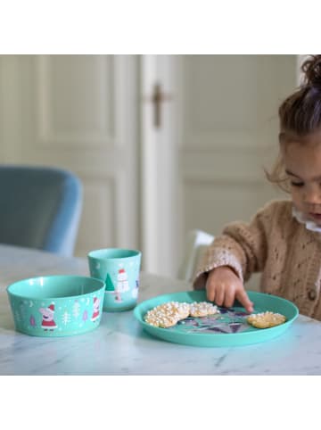 koziol CONNECT PEPPA PIG WINTER WONDERLAND - Kleiner Teller + Schale + Becher in organi