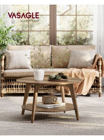 VASAGLE Couchtisch Maezo in Braun - (H)45 x Ø80 cm