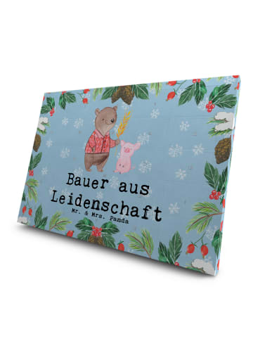 Mr. & Mrs. Panda Tee Adventskalender Bauer Leidenschaft mit Spruch in Eisblau