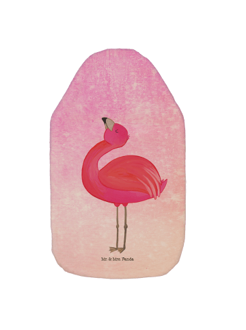 Mr. & Mrs. Panda Wärmflasche Flamingo Stolz ohne Spruch in Aquarell Pink