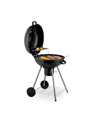 relaxdays Kugelgrill in Schwarz - Ø 53 cm