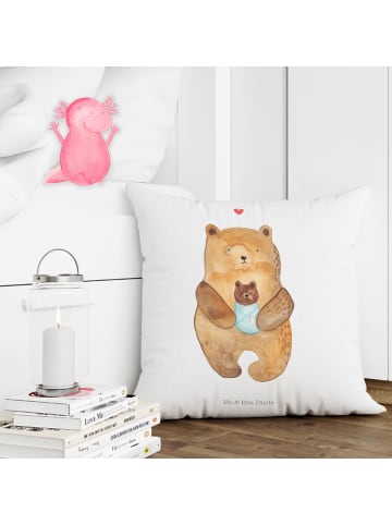 Mr. & Mrs. Panda Dekokissen Bär Baby ohne Spruch in Weiß