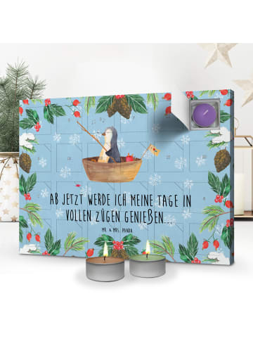 Mr. & Mrs. Panda adventskalender mit kerzen Pinguin Angelboot mi... in Eisblau