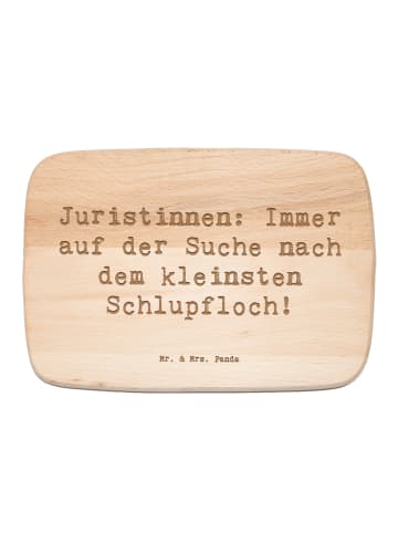 Mr. & Mrs. Panda Holzbrett Spruch Juristin Schlupfloch mit Spruch in Transparent