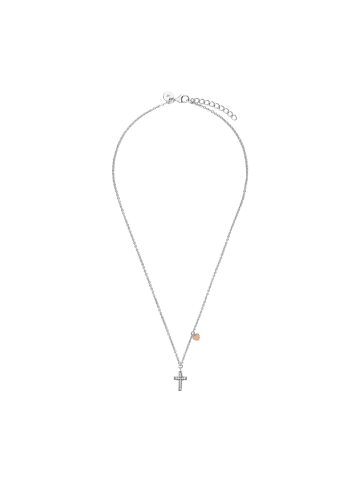 Tom Tailor Kette mit Anhänger Silber 925, rhodiniert+rosévergoldet in silber