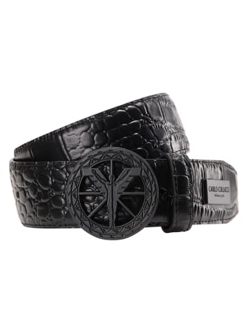 Carlo Colucci Ledergürtel Cogno in Schwarz