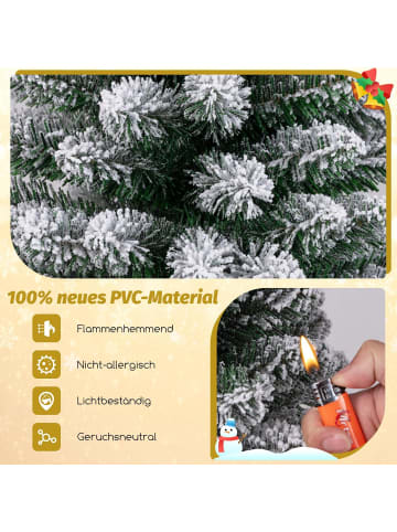 COSTWAY 180 cm Künstlicher Weihnachtsbaum in Grün