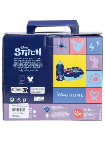 Lilo & Stitch Lilo & Stitch Set mit 380?ml Wasserflasche und Brotdose Lunchbox-Set in Blau
