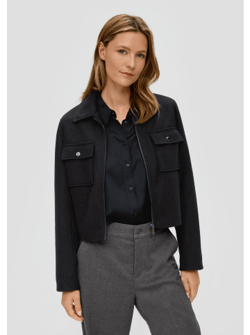 S. Oliver Indoor-Jacke langarm in Schwarz