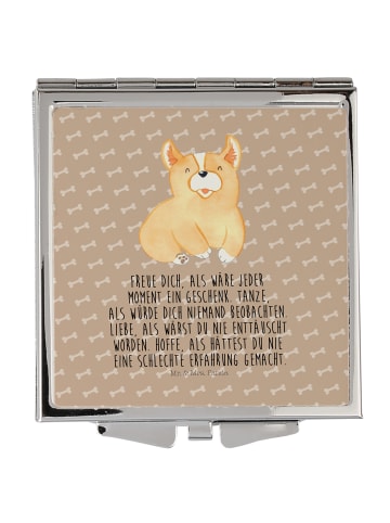 Mr. & Mrs. Panda Schminkspiegel Corgie mit Spruch in Hundeglück