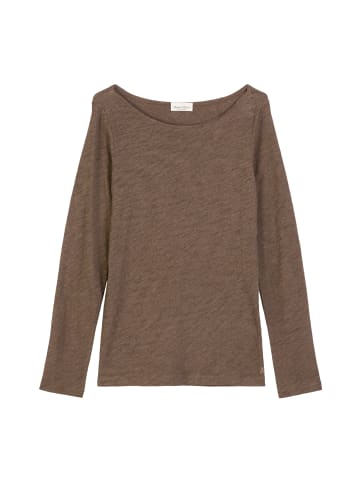 Marc O'Polo U-Boot-Longsleeve regular in shaded brown melange