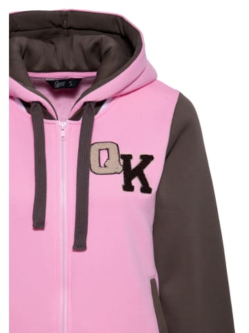Queen Kerosin Queen Kerosin Kapuzensweatjacke Chase Dreams Not Cowboys in rosa